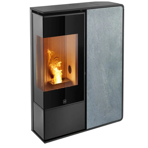[IDEA2AS/1/9KW/N9] JOLLY MEC - IDEA2 Angolo - Profil noir - panneau frontal pierre ollaire - 9 kw