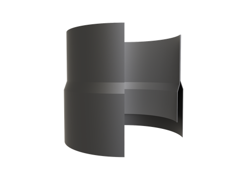 [84971] DIK GEURTS - Buse de raccordement ø125-130 120mm, drainant, anthracite foncé