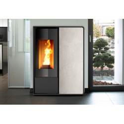 [IDEA2FS/1/9KW/B4] JM - IDEA 2 Frontale Profil blanc , facade acier noir 