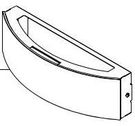 [FRONTALE/40/P/2] Jolly Mec panneau frontal complet en verre noir