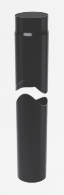 [3080013-NOSM] Element droit M.T.1 D.130 noir émaillé