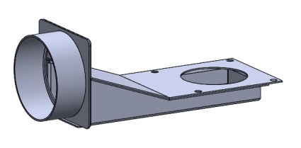 [86041] DRU - Raccordement d'air extérieur, vers l'arrière Ø80, pour Instyle Corner Slim 660