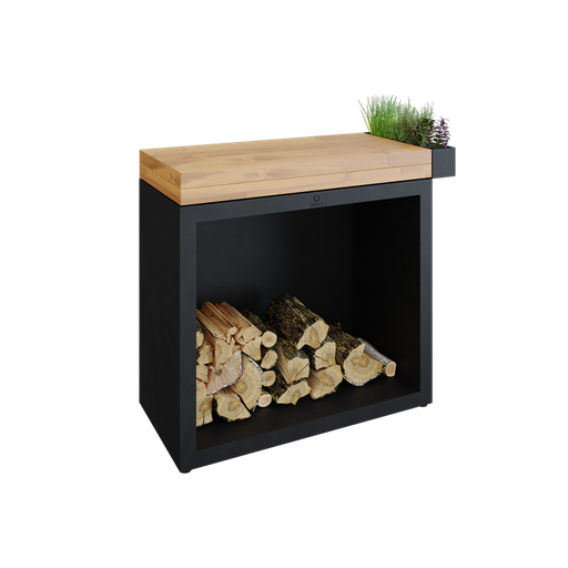 [BBSB-90-TW] OFYR - BUTCHER BLOCK STORAGE 90 NOIR BOIS DE TECK