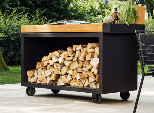 [MP-B-135-PRO-TW] OFYR - Mise en Place Table Black 135 PRO Bois de teck