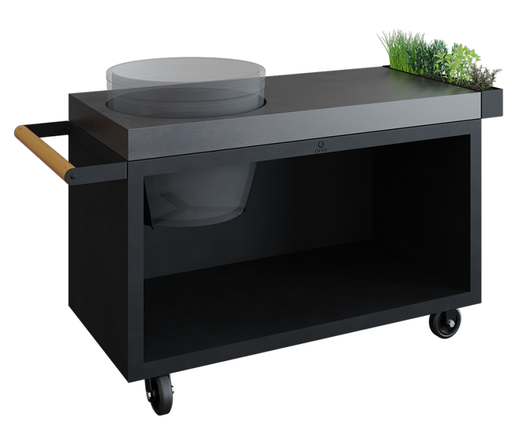 [O-K-T-B-135-PRO-CC-BGE] OFYR Kamado Table Black 135 PRO Béton BGE