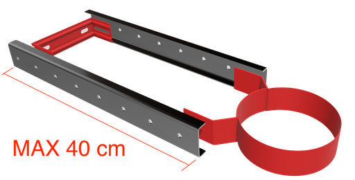 [4014204] RALLONGE POUR COLLIER MURAL INOX RÉGABLE JUSQU'À 40 CM