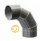 [100628] COUDE ORIENTABLE 0-90° INOX Ø150