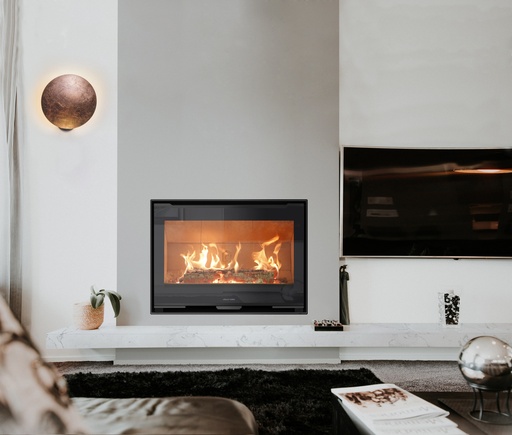 [CORNICE/62/50/Q] Jolly Mec - Profil métallique noir pour contour foyer (finition à l'intérieur)