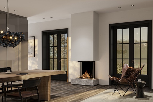 [48656] DRU - Maestro  60/3 Tall RCH, lisse-noir, LED, gaz naturel G20