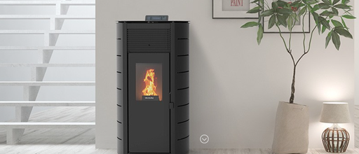 [PA1071X007 + CA01050185] Poêle à pellets Sabine noir 8kw - Basic Line
