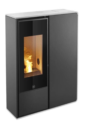 [IDEA2FS/9KW/B4] Jolly Mec - IDEA 2 Frontale - Profil blanc crème - Panneau frontal acier noir - 9 kw