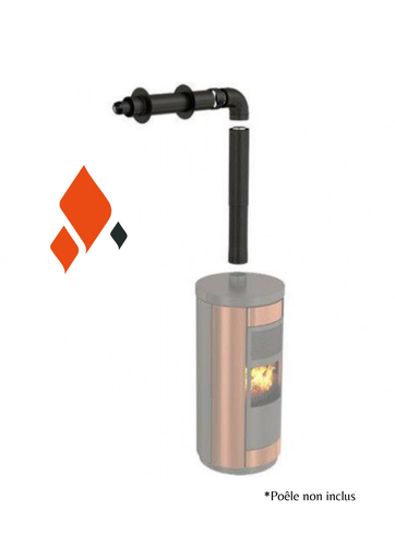 Kit concentrique pellets dessus poêle - exclusivité web