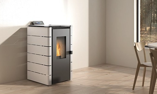 [PA1071X085] Poêle à pellets Europa blanc 6kw - Basic Line   